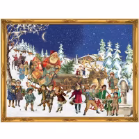 Adventskalender "Julenissen i reinsdyrslede" i papir
