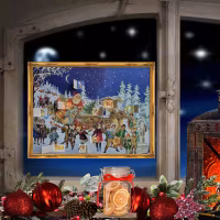 Adventskalender "Julenissen i reinsdyrslede" i papir