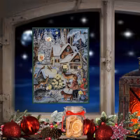 Adventskalender "Vinter med dyrene" i papir