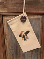 Vinpose Julekua i kraftig bomullscanvas