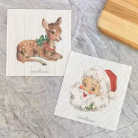 Kjøkkenklut Reinsdyr og Nisse 2pk