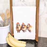 Julesauene kjøkkenhåndkle, 70x48 cm