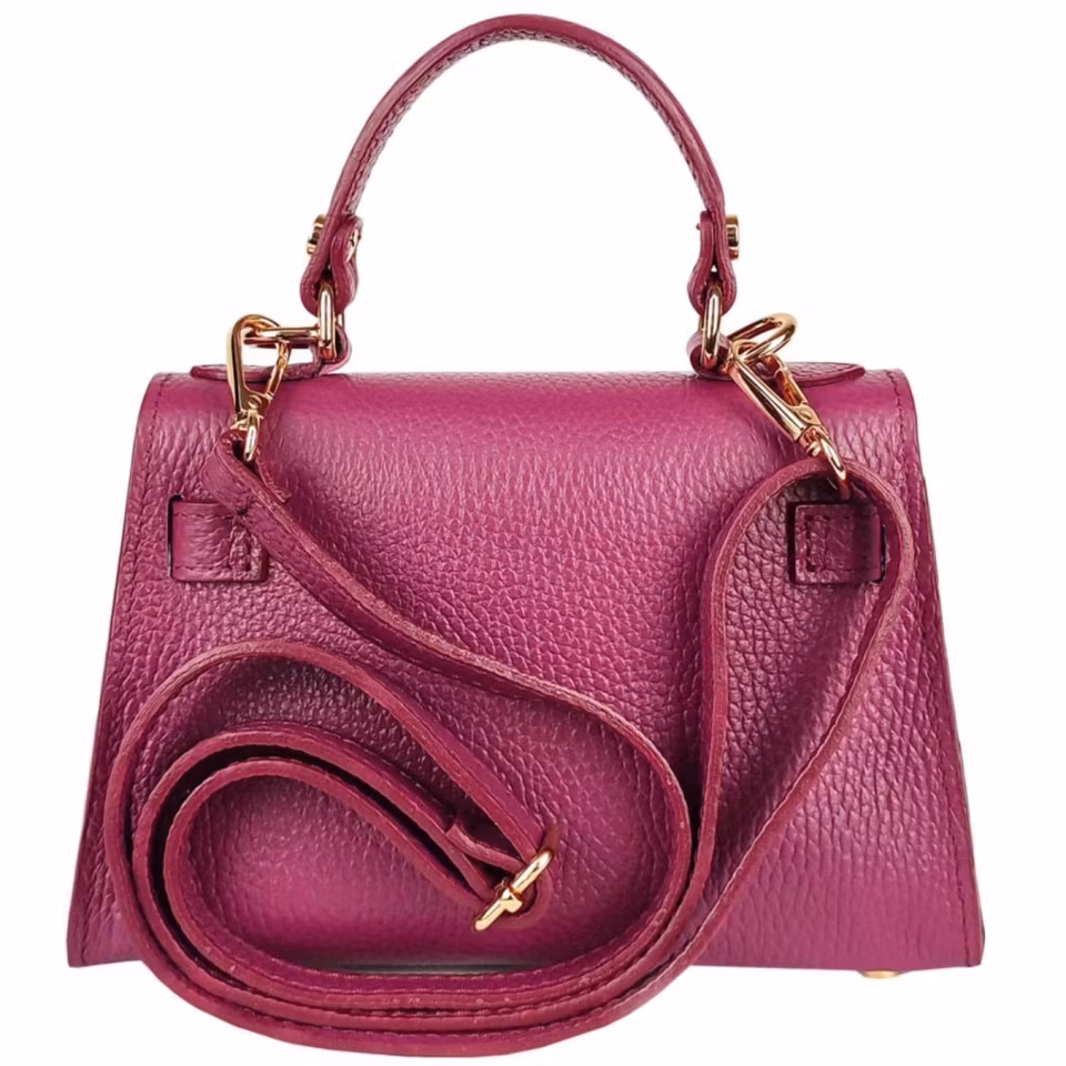 Alessandra taupe Italiensk Saffiano-skinnveske, håndlaget i Firenze