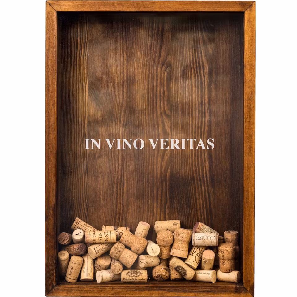 The Corkbox, In vino veritas kork-ramme i valnøttfarge