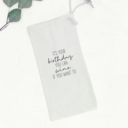 Vinpose It`s your birthday i kraftig bomullscanvas