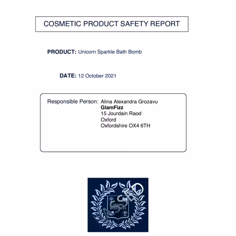 Enhjørning-glitter badebombe med skum, 7 cm.