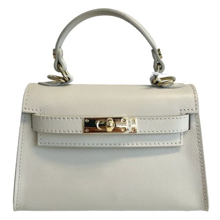 Alessandra beige Italiensk Saffiano-skinnveske, håndlaget i Firenze