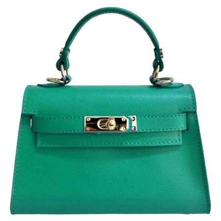 Alessandra turkis Italiensk Saffiano-skinnveske, håndlaget i Firenze