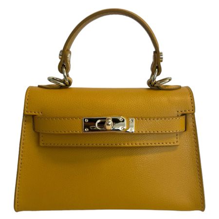 Alessandra sennepsgul Italiensk Saffiano-skinnveske, håndlaget i Firenze