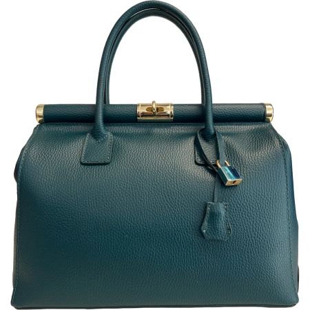 Giulia teal Italiensk skinnveske, håndlaget i Firenze