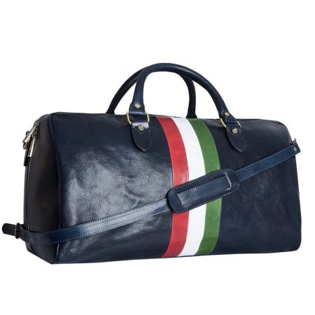 Enzo blå Italiensk skinnbag, håndlaget i Firenze