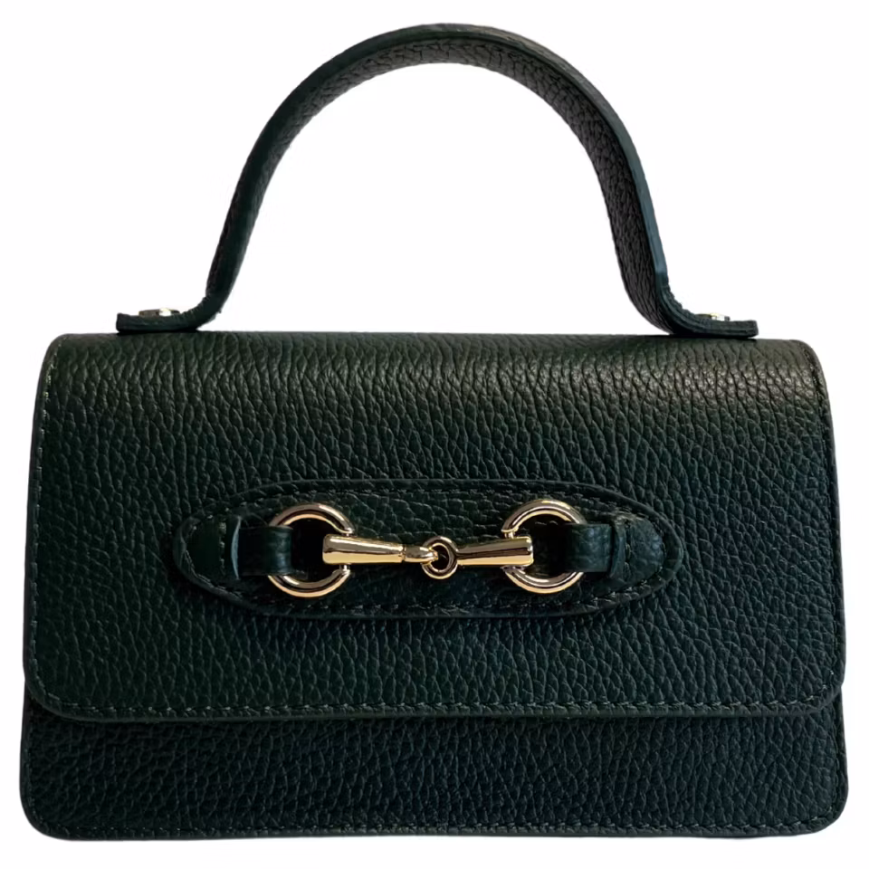 Sofia mørkegrønn Italiensk skinnveske, håndlaget i Firenze