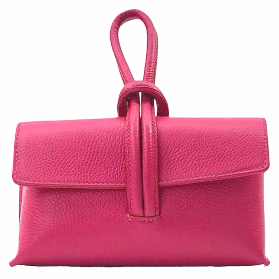Adele fuchsia italiensk skinnveske, håndlaget i Firenze