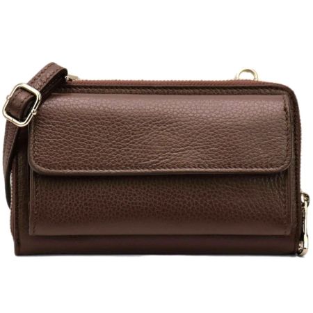 Carmen italiensk marrone skinnveske, håndlaget i Firenze