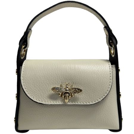 Viola beige Italiensk skinnveske, håndlaget i Firenze