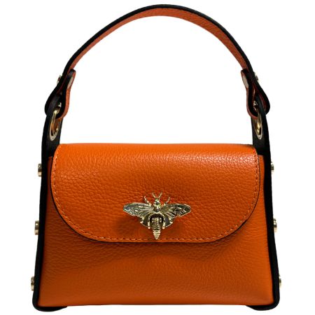 Viola orange Italiensk skinnveske, håndlaget i Firenze