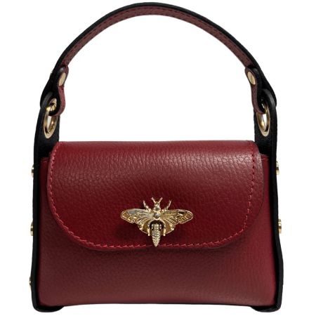 Viola bordeaux Italiensk skinnveske, håndlaget i Firenze