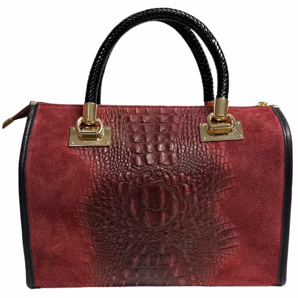 Italiensk bordeaux skinnveske Kesia, håndlaget i Firenze