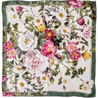 Silkeskjerf Rose Flower Garden 50x50cm