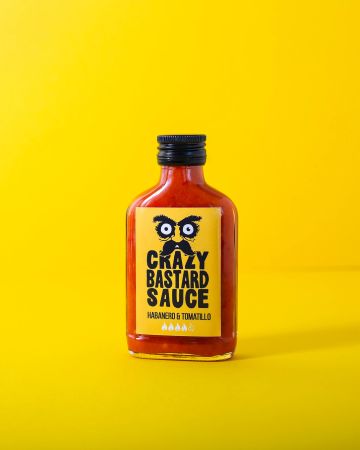Crazy Bastard chilisaus Habanero og Tomatillo