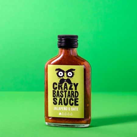 Crazy Bastard chilisaus Jalapeño og dadler