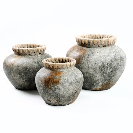 Krukke Styly Antique L håndlaget terracotta 27x33cm