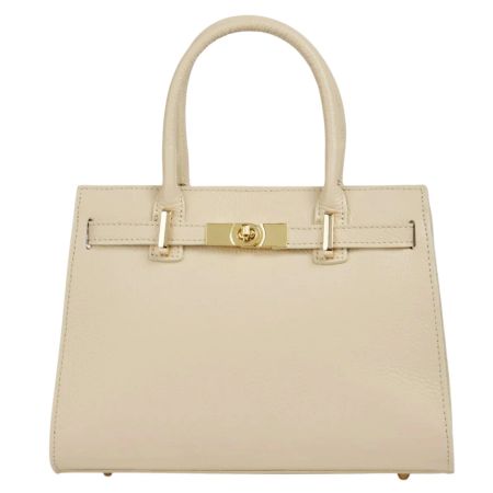 Gina beige italiensk skinnveske, håndlaget i Firenze