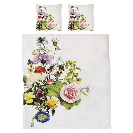 Flower Garden økologisk bomull dobbel-dynetrekk 220cm med pynteputetrekk