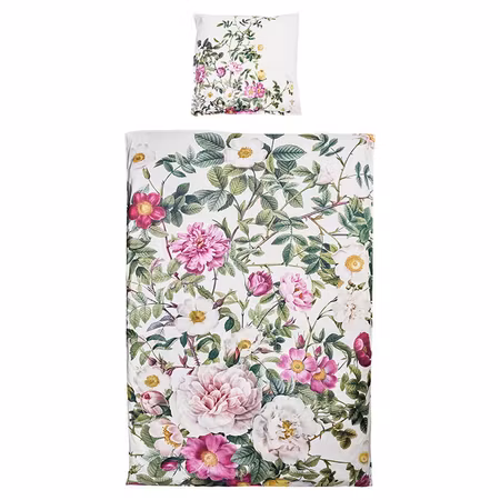 Rose Flower Garden økologisk bomull dynetrekk 200cm med pynteputetrekk