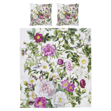 Rose Flower Garden økologisk bomull dobbel-dynetrekk 220cm med pynteputetrekk