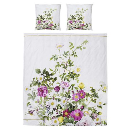 Rose Flower Garden økologisk bomull dobbel-dynetrekk 220cm med pynteputetrekk