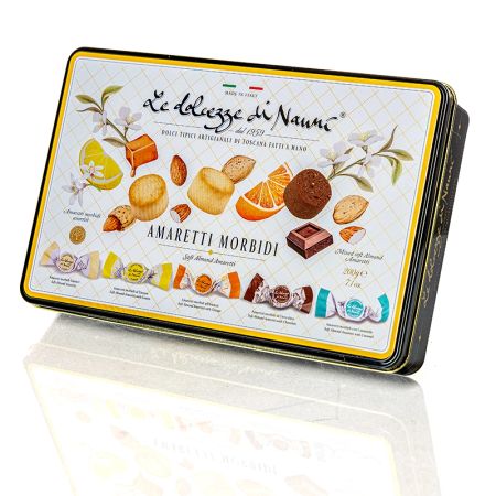 Amaretti i nydelig gaveeske, håndlaget i Italia