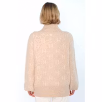 Hést FAM light beige melange kort genser