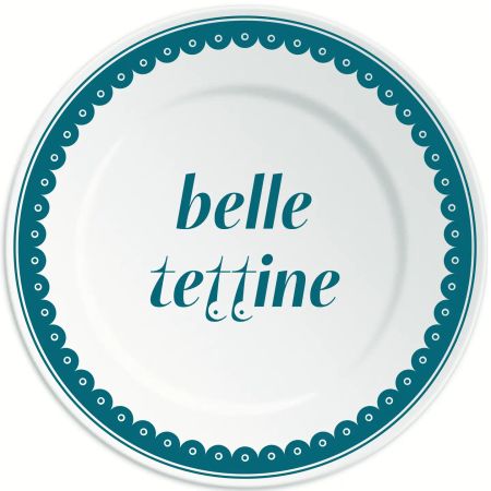 Porselensfat fra Italia, belle tettine Ø16cm