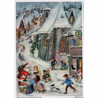 Adventskalender "Barna aker i byen" i papir