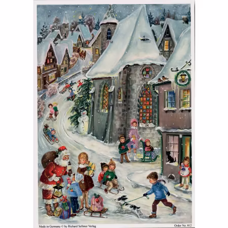 Adventskalender "Barna aker i byen" i papir