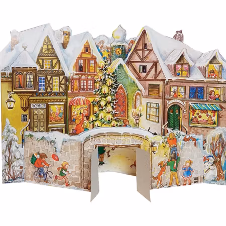 Adventskalender "Bymuren" i papir