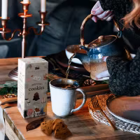 Jule-sjokoladekjeks i juletreform, fra Rioja.