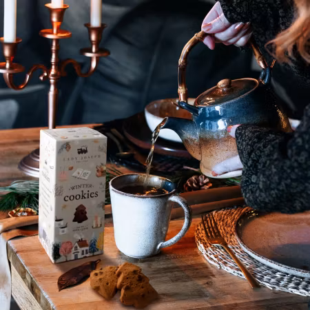 Jule-sjokoladekjeks i juletreform, fra Rioja.
