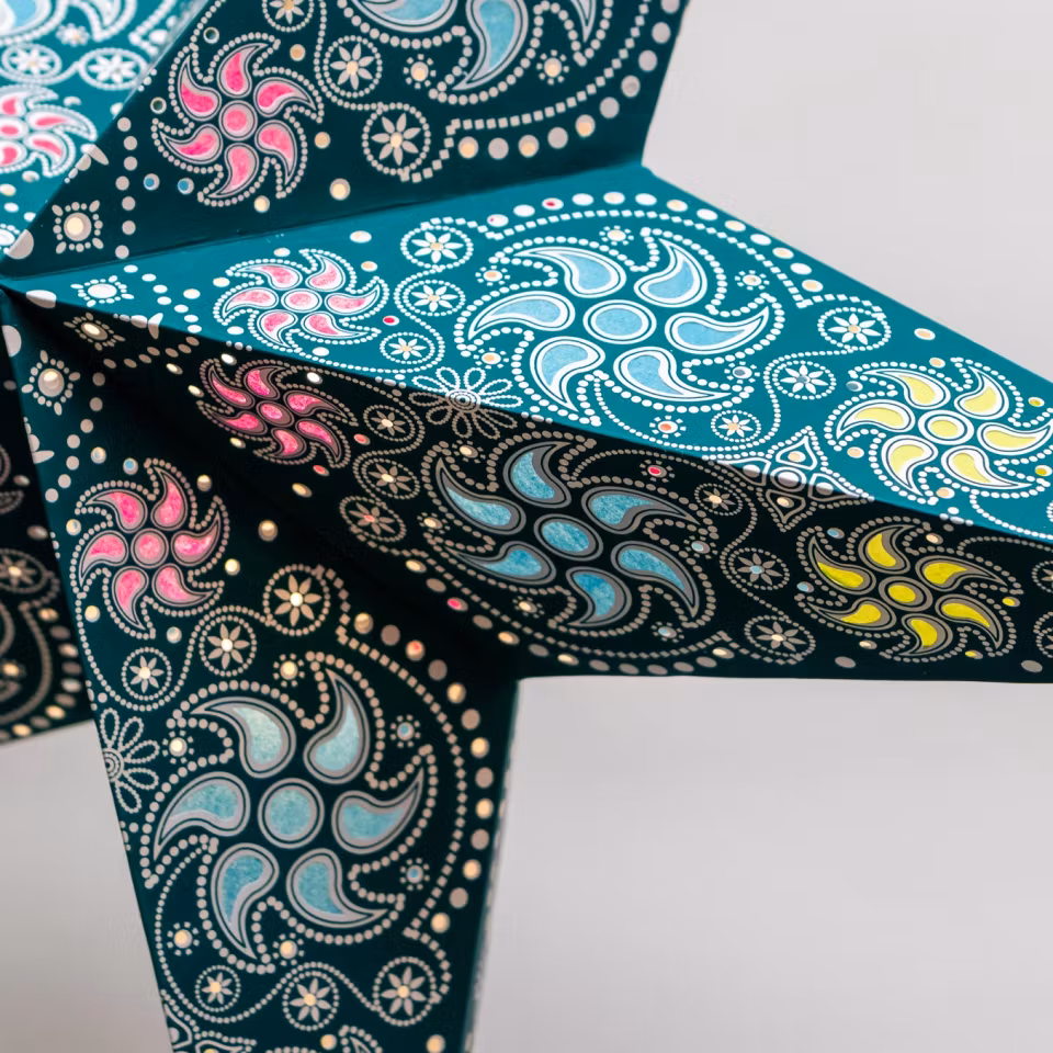 Adventstjerne Firework Teal, 60cm