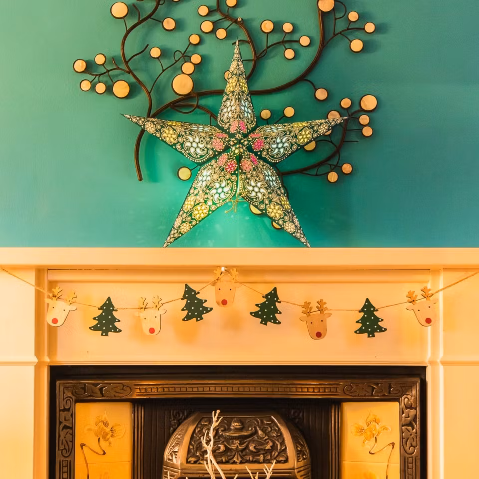 Adventstjerne Firework Teal, 60cm