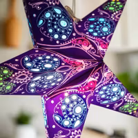 Adventstjerne Baby Damask Koboltblå, 42cm