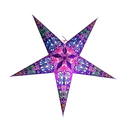 Adventstjerne Baby Damask Koboltblå, 42cm