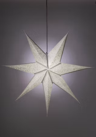 Håndlaget adventstjerne i sølv, 75 cm.
