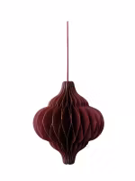 Julekule oriental burgunder i håndlaget resirkulert papir, 10,5cm