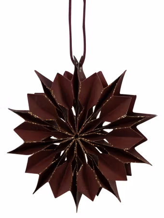 Blomst burgunder i håndlaget resirkulert papir, 10 cm