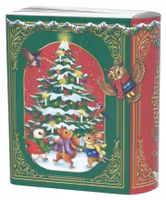 Kakeboks "Julemelodier grønn", 15x17,5cm