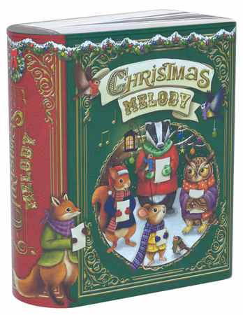 Kakeboks "Julemelodier grønn", 15x17,5cm