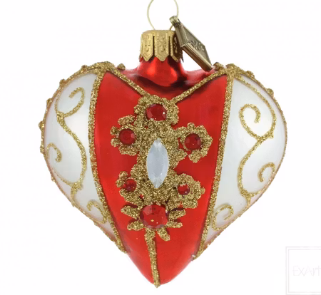 Smykkehjertet, glasshjerte 5cm