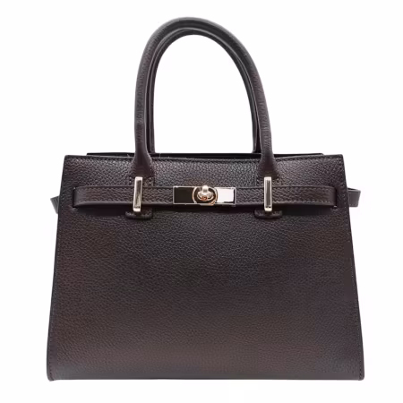 Gina mørkebrun italiensk skinnveske, håndlaget i Firenze